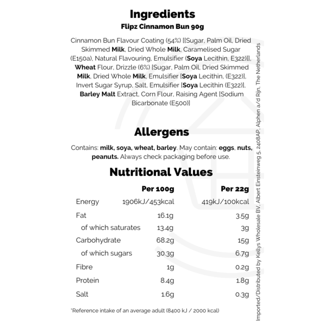 Flipz Cinnamon Bun 90g