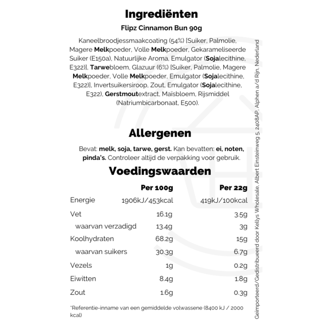 Flipz Cinnamon Bun 90g THT: 01-08-2026