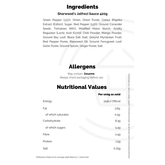 Sharwood's Jalfrezi Sauce 420g – Sauce & Würzmittel