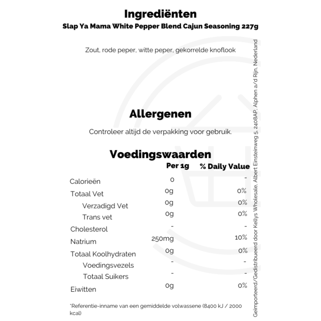 Slap Ya Mama White Pepper Blend Cajun Seasoning 227g