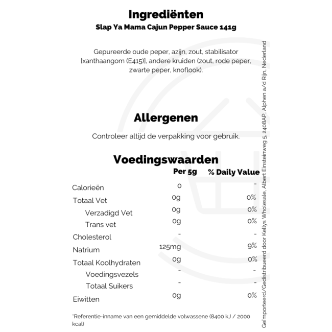 Slap Ya Mama Cajun Pepper Sauce 141g