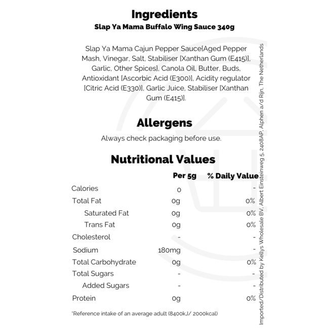 Slap Ya Mama Buffalo Wing Sauce 340g – Gewürzmischung