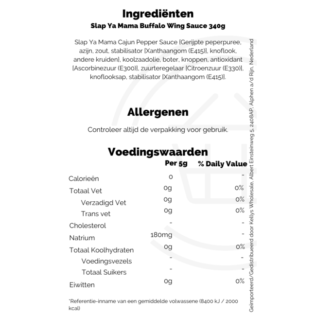 Slap Ya Mama Buffalo Wing Sauce 340g – Gewürzmischung