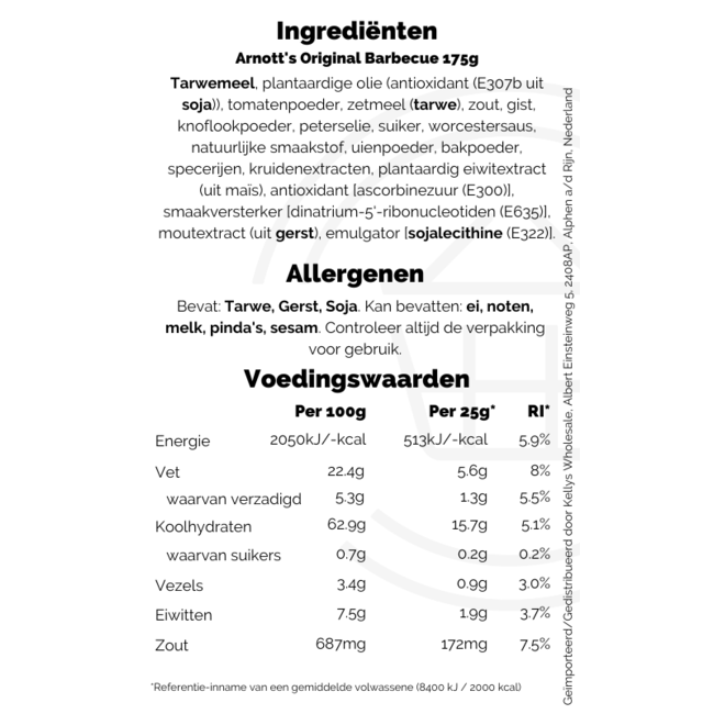 Arnott's Shapes Originals Barbecue 175g