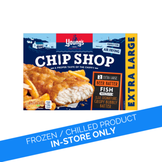 Iceland  Young's Chip Shop 2pk Xl Battered Fish Fillets 300G