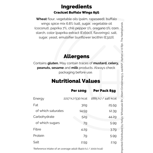 Crackzel Buffalo Wings 85G