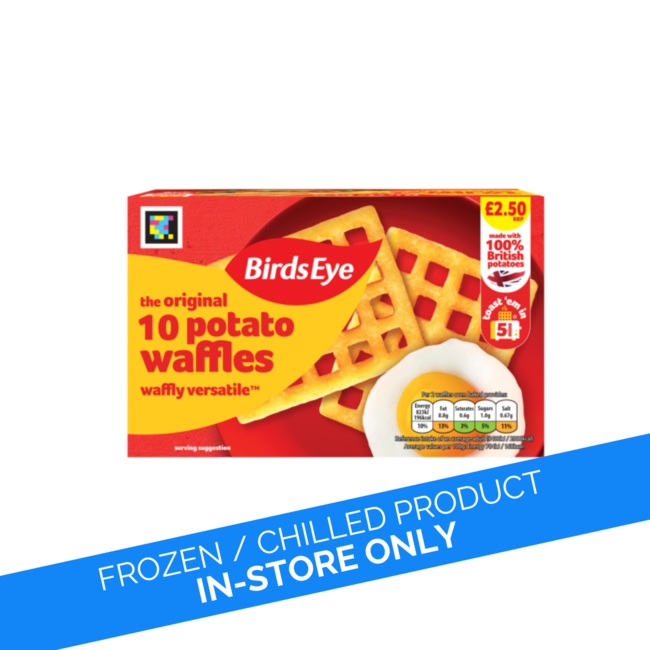 Birds Eye Potato Waffles 567g PM£2.50