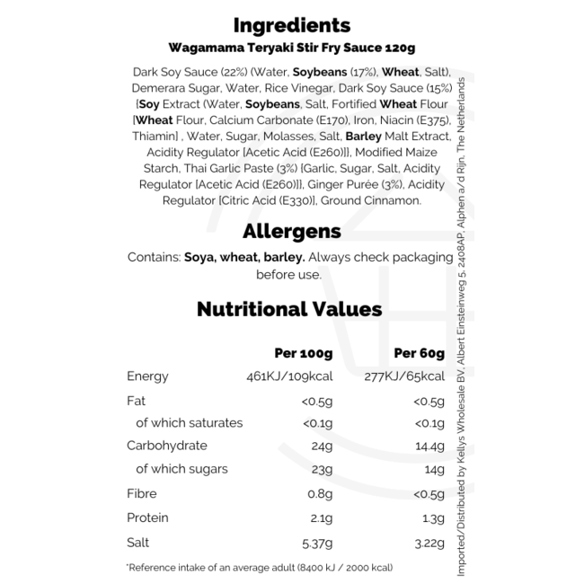 Wagamama Teryaki Stir Fry Sauce 120g