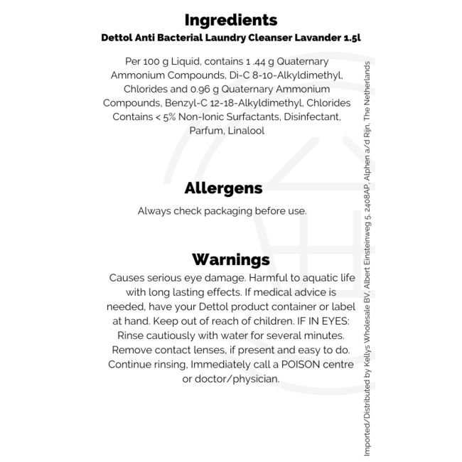Dettol Anti Bacterial Laundry Cleanser Lavander 1.5l