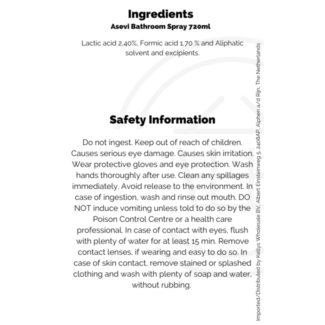 Asevi Bathroom Spray 720ml