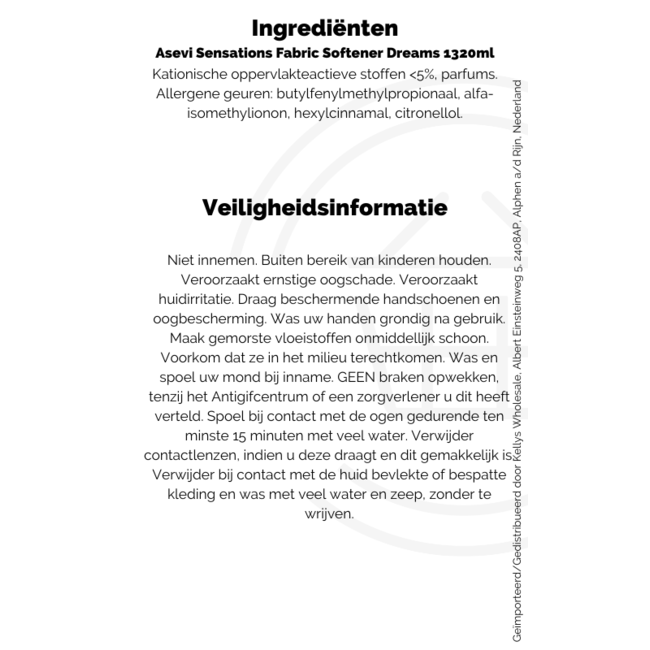 Asevi Sensations Fabric Softener Dreams 1320ml