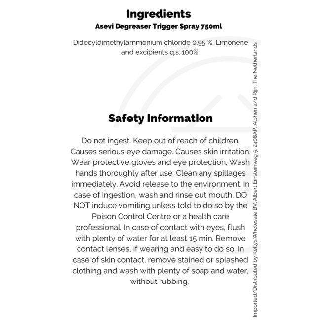 Asevi Degreaser Trigger Spray 750ml