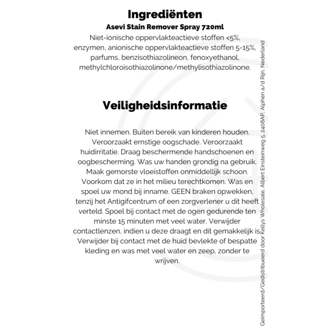 Asevi Stain Remover Spray 720ml