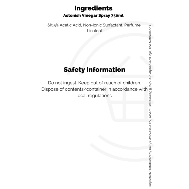 Astonish Vinegar Spray 750ml