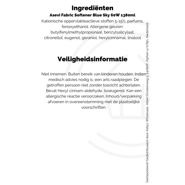 Asevi Fabric Softener Blue Sky 60W 1380ml