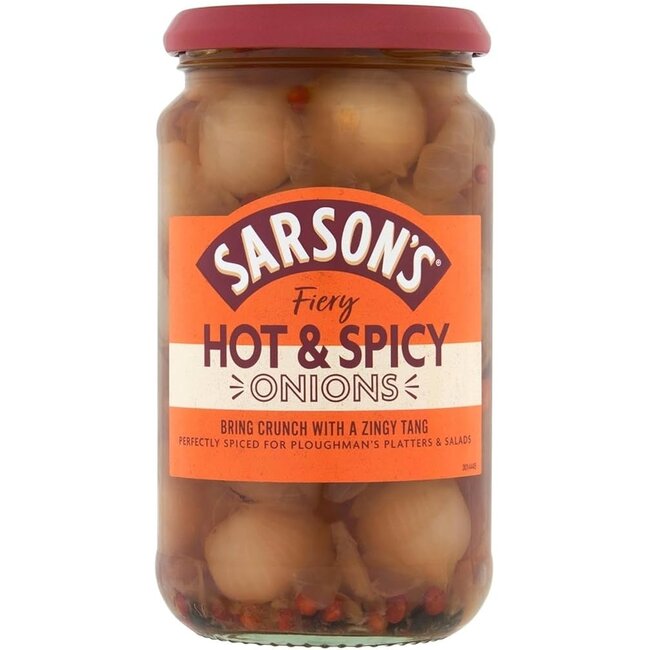 Sarson's Hot & Spicy Silverskin Onions 460g