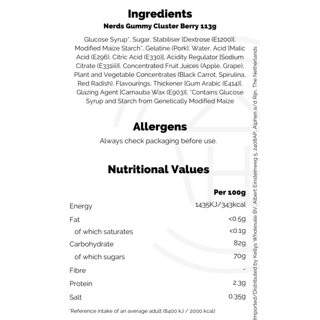 Nerds Gummy Cluster Berry 113g