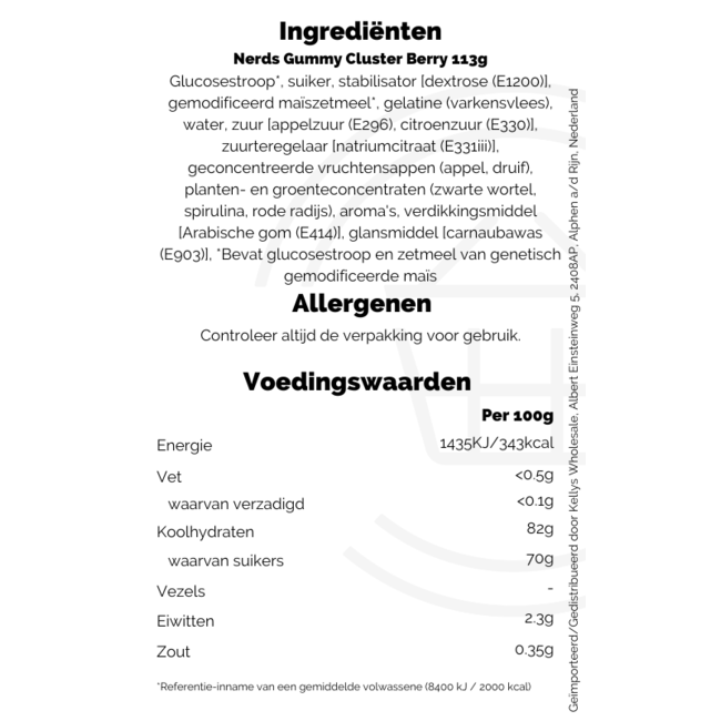 Nerds Gummy Cluster Berry 113g