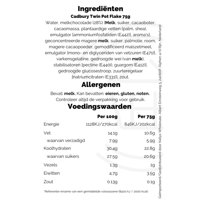 Cadbury Twinpot Flake 75g
