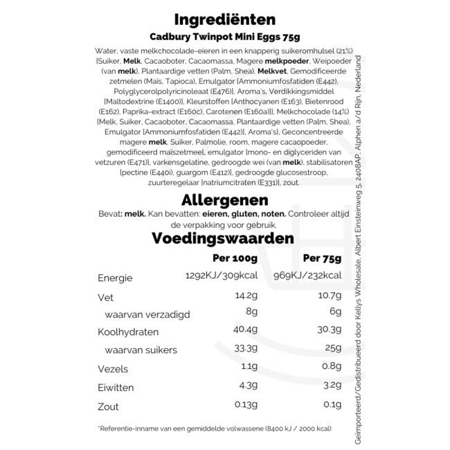 Cadbury Twinpot Limited Edition 75g