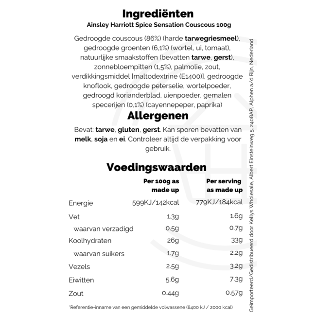 Ainsley Harriott Spice Sensation Couscous 100g | BBD: 30-11-2025