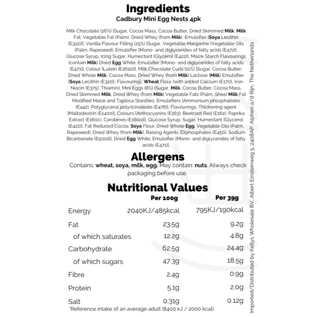 Cadbury Mini Egg Nests 4pk