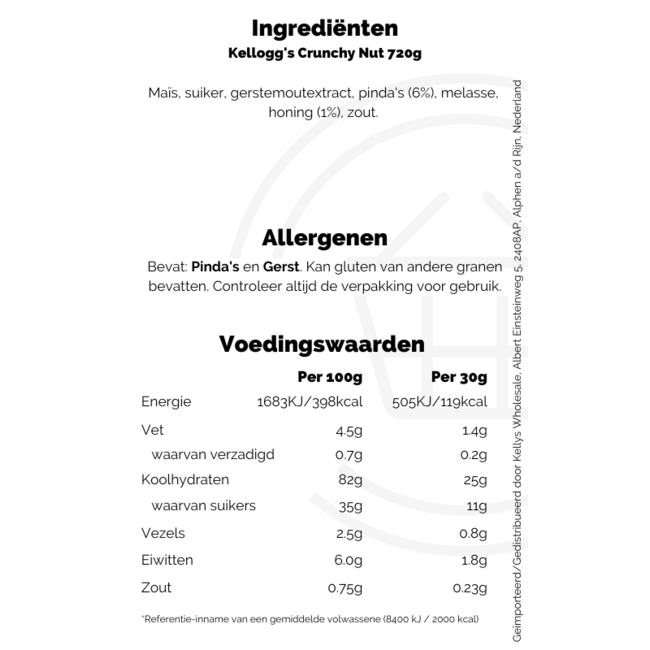 Kellogg's Crunchy Nut 720g – Frühstückscerealien
