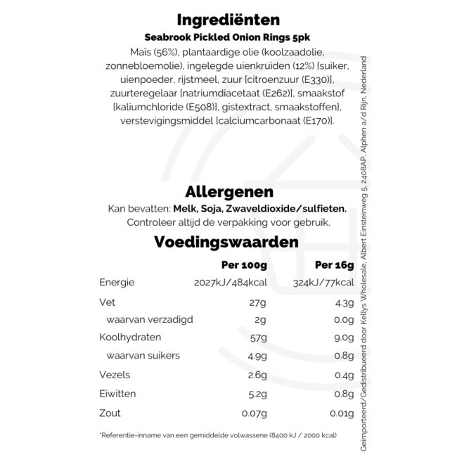 Seabrook Pickled Onion Rings 5pk