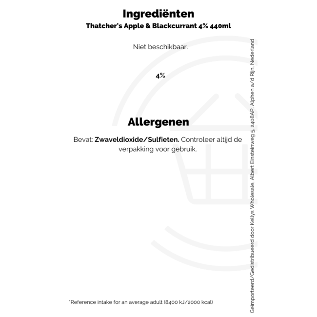Thatcher's Apple & Blackcurrant ABV4% 440ml