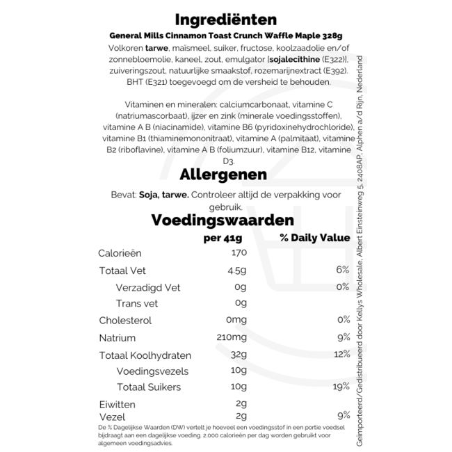 General Mills Cinnamon Toast Crunch Waffle Maple 328g