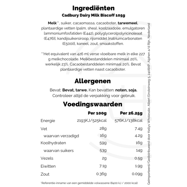 Cadbury Dairy Milk Biscoff 105g – Schokolade