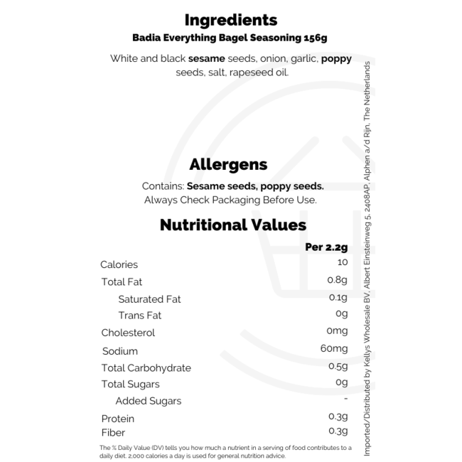 Badia Everything Bagel Seasoning 156g
