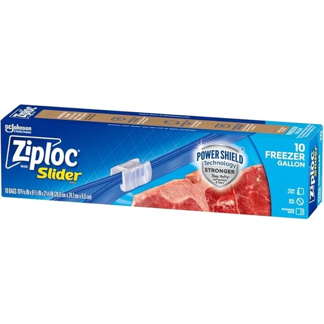 Ziploc Slider Freezer Bag Gallon Size 3,78L
