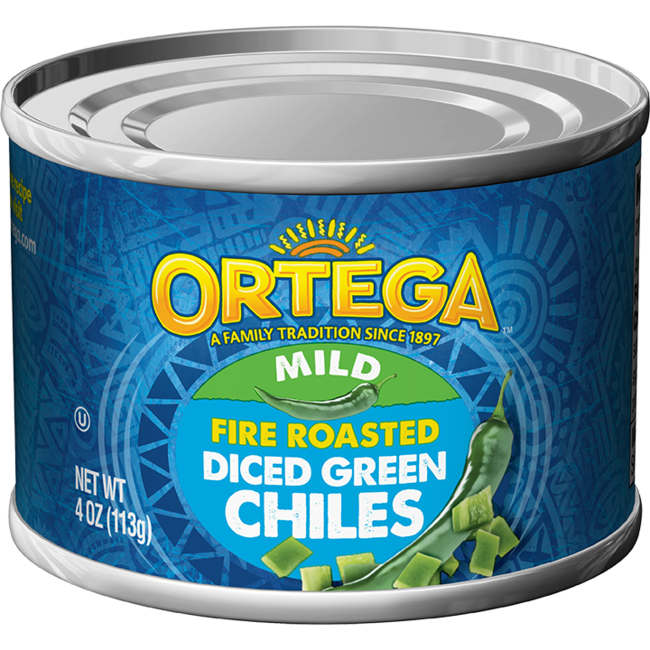 Ortega Mild Diced Green Chiles 113g