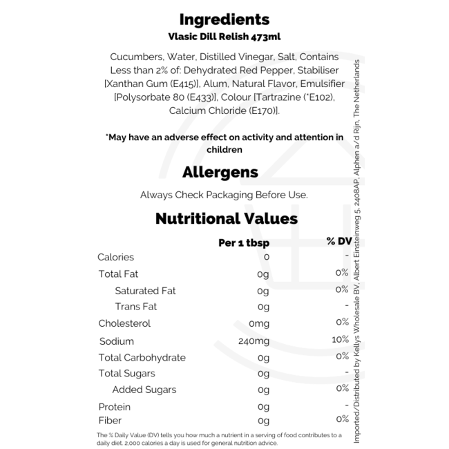 Vlasic Dill Relish 473ml