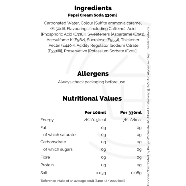 Pepsi Cream Soda 330ml