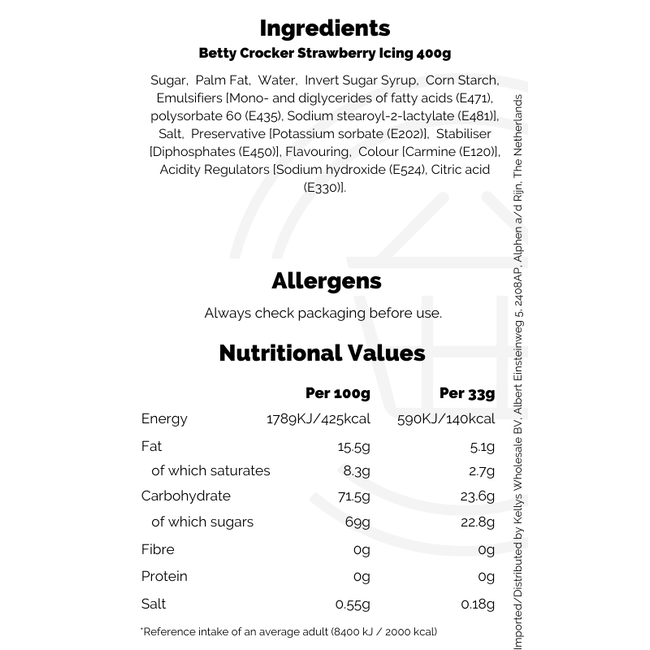 Betty Crocker Strawberry Icing 400g