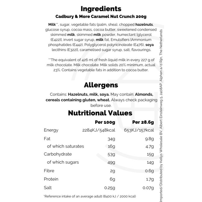 Cadbury & More Caramel Nut Crunch 200g