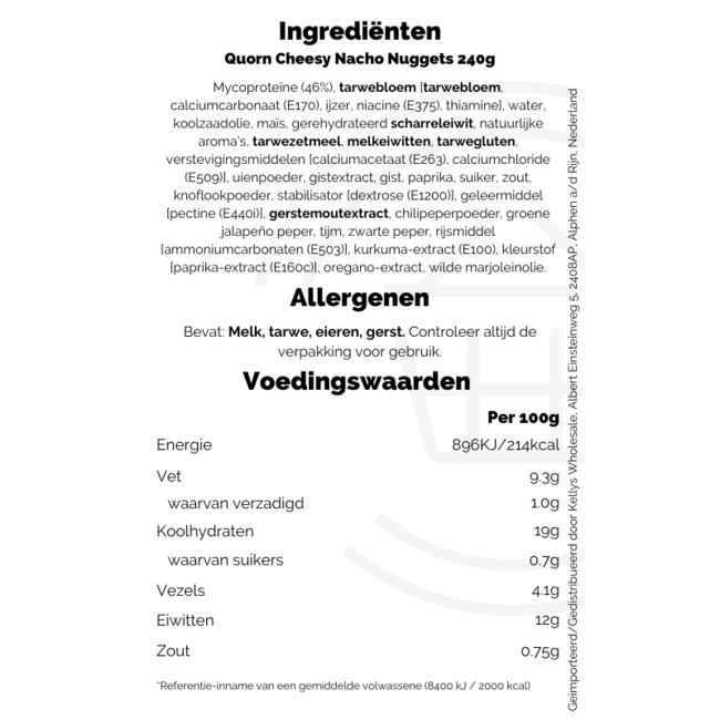 Quorn Cheesy Nacho Nuggets 240g