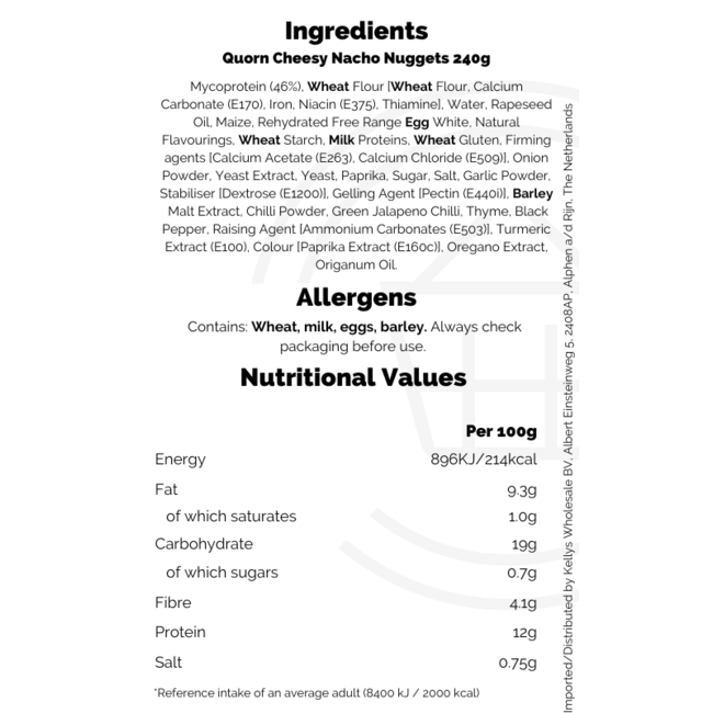 Quorn Cheesy Nacho Nuggets 240g