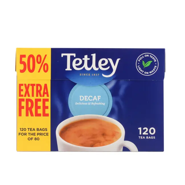 Tetley Decaf Tea 80s +50% Extra Free