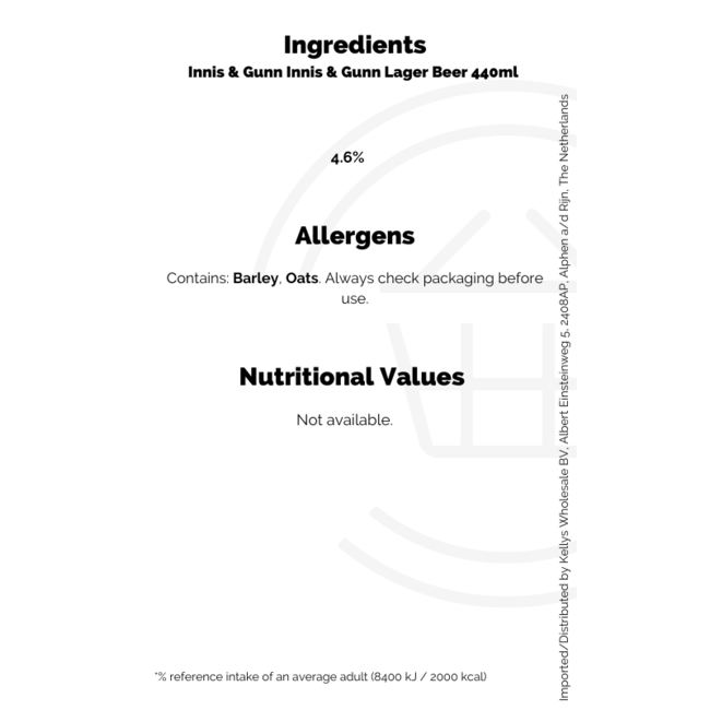 Innis & Gunn Lager 4.6% 4x440ml