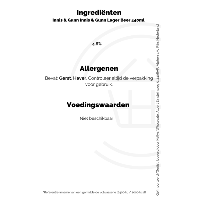 Innis & Gunn Lager 4.6% 4x440ml