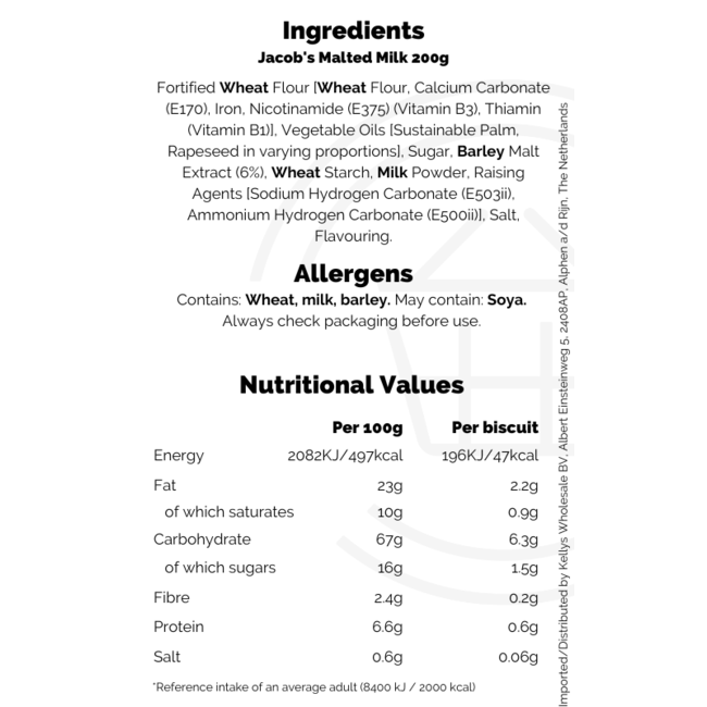 Jacob's Malted Milk 200g