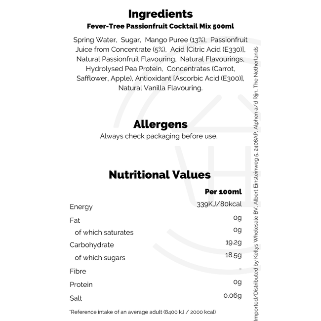 Fever-Tree Passionfruit Cocktail Mix 500ml