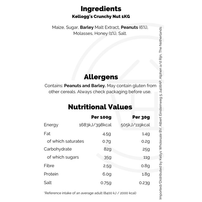 Kellogg's Crunchy Nut Cereal 1kg