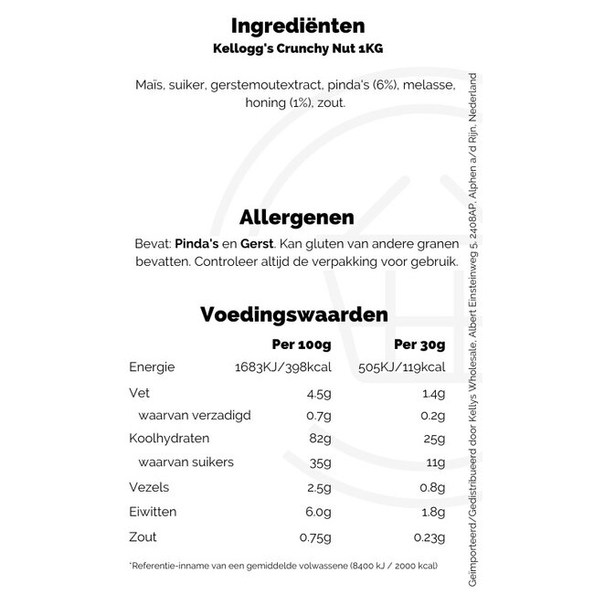 Kellogg's Crunchy Nut Cereal 1kg