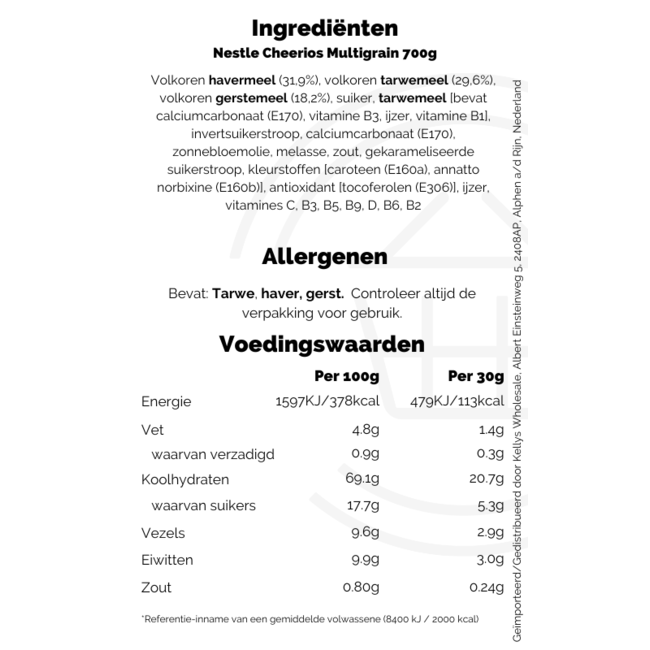 Nestle Cheerios Multigrain 700g