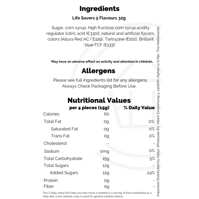 Life Savers 5 Flavours 32g – Süßigkeiten