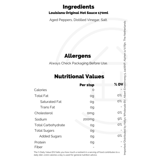 Louisiana Original Hot Sauce 177ml
